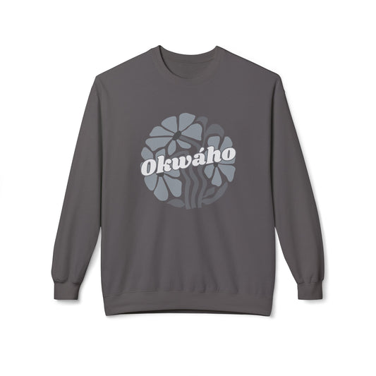 "Okwaho/Wolf" Unisex Fleece Crewneck Sweatshirt