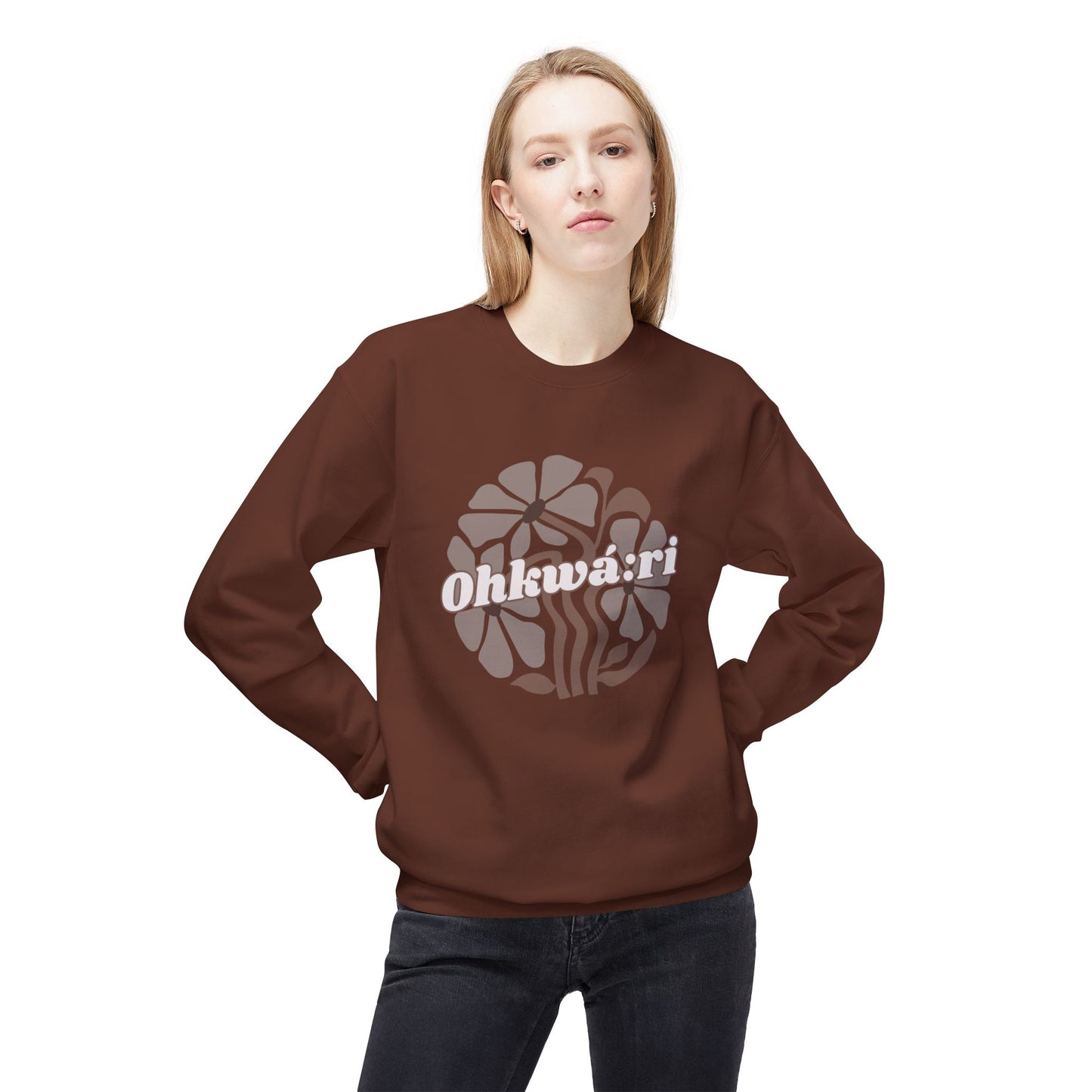 "Ohkwari/Bear" Clan Unisex Fleece Crewneck Sweatshirt