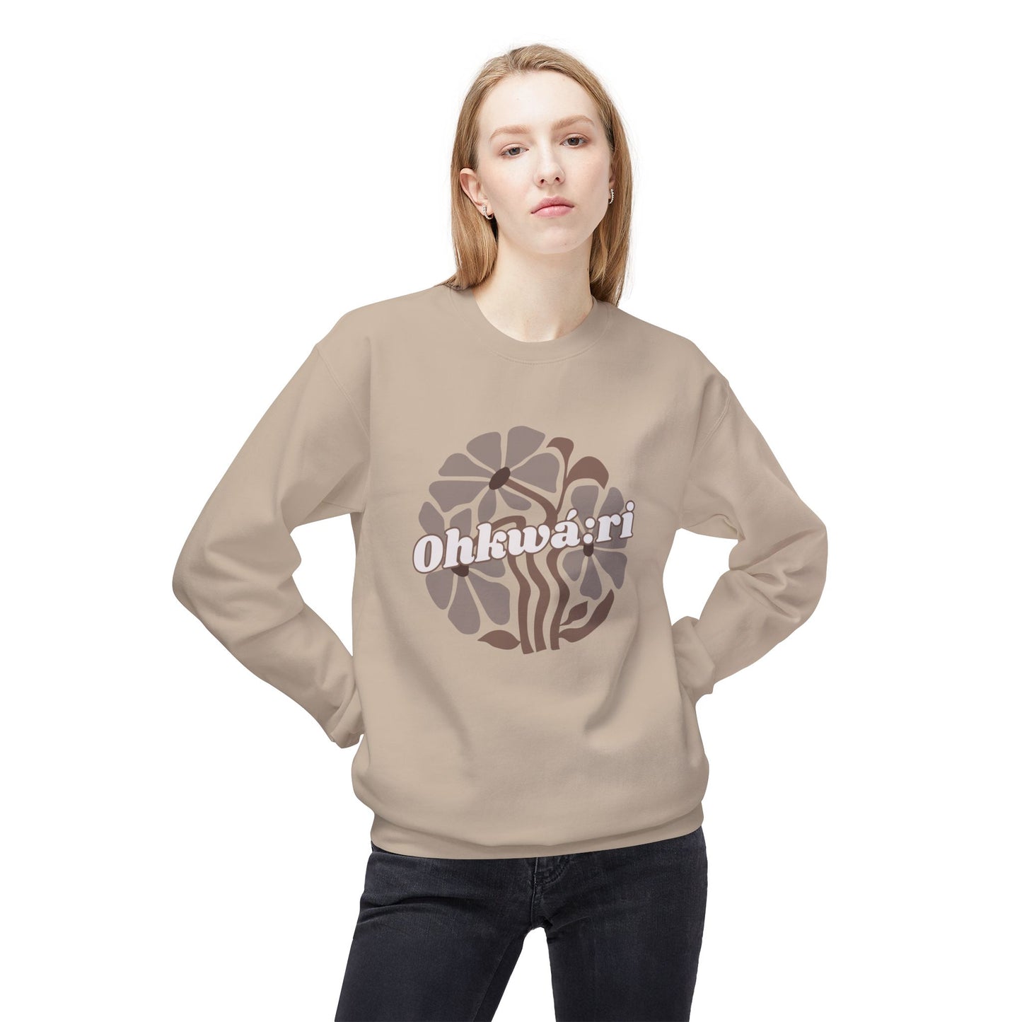 "Ohkwari/Bear" Clan Unisex Fleece Crewneck Sweatshirt