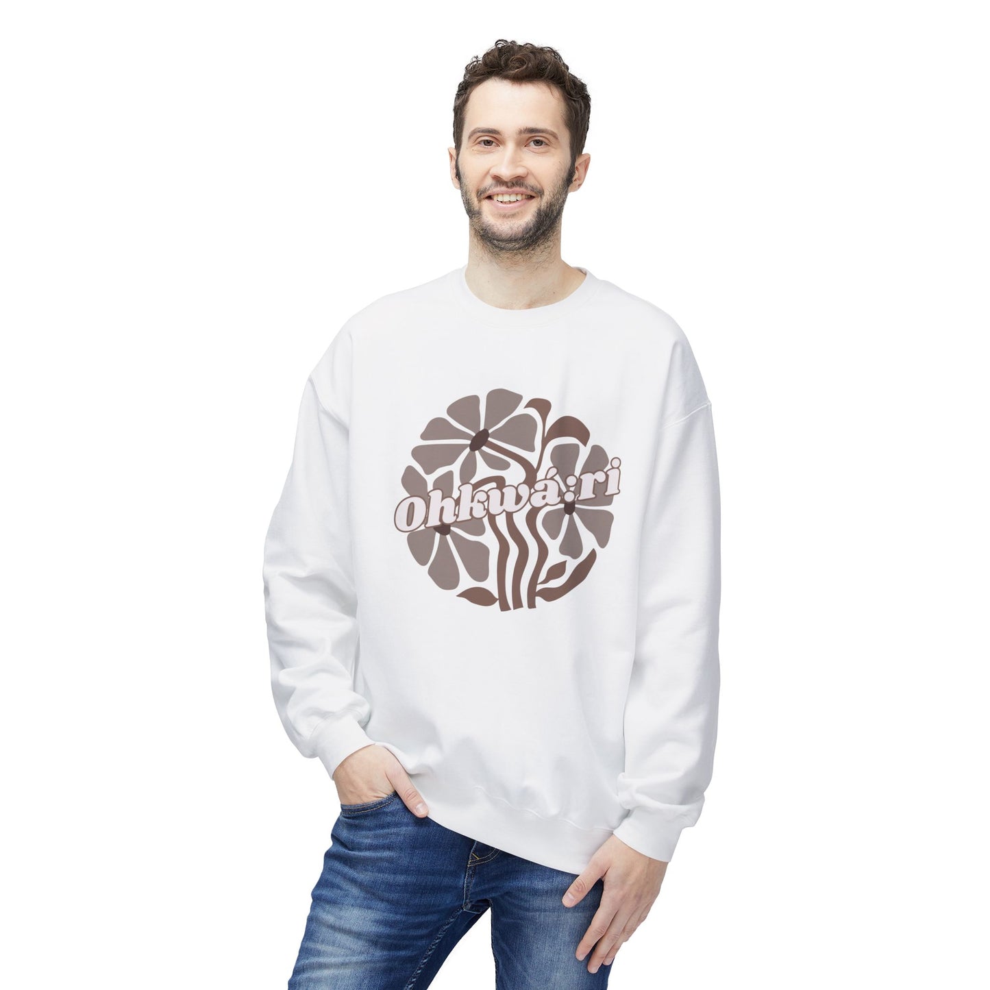 "Ohkwari/Bear" Clan Unisex Fleece Crewneck Sweatshirt