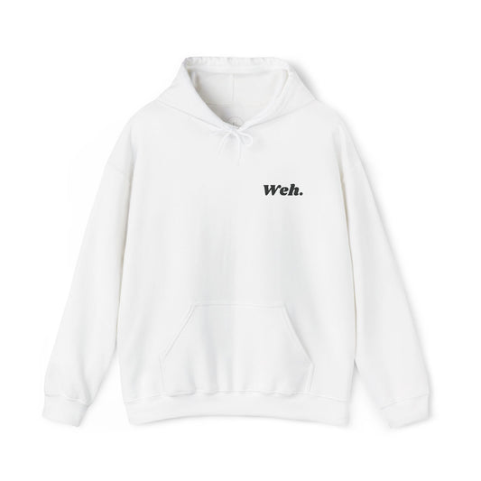 Embroidered "Weh." Unisex Hoodie (White/Grey)