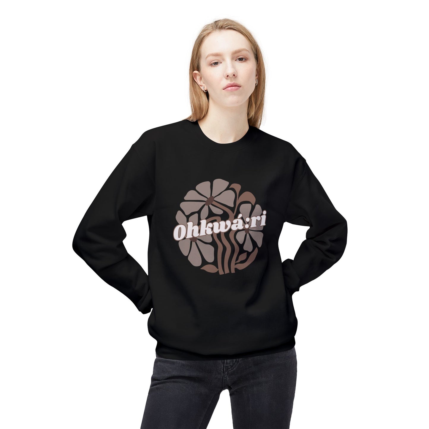 "Ohkwari/Bear" Clan Unisex Fleece Crewneck Sweatshirt