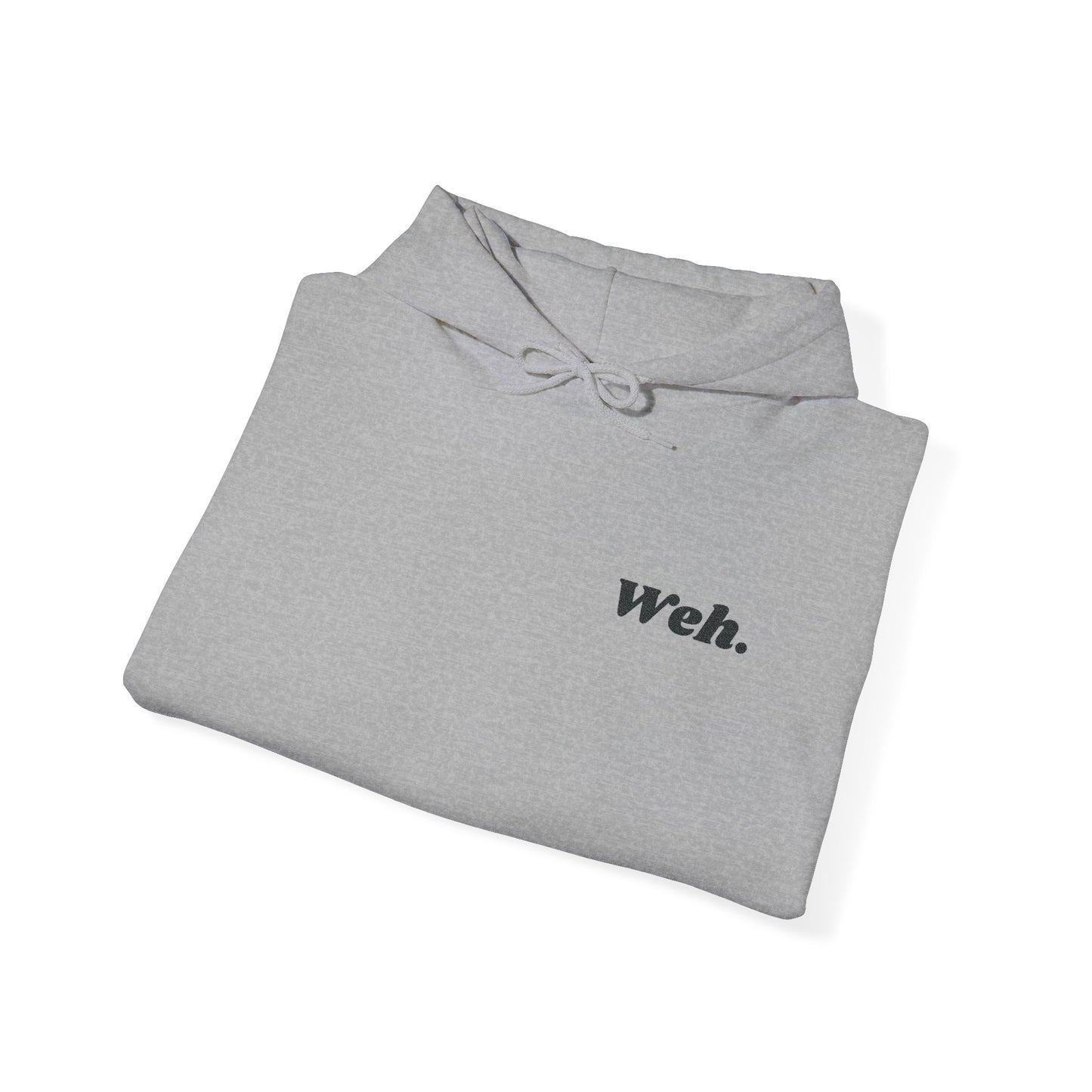 Embroidered "Weh." Unisex Hoodie (White/Grey)