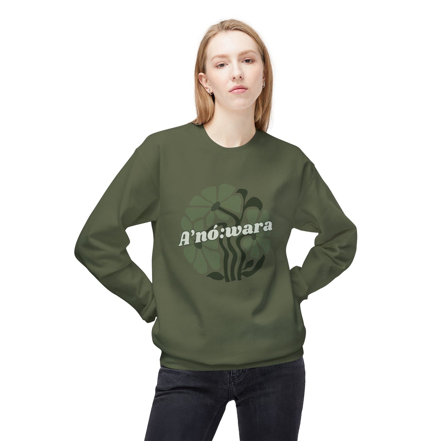 "A'no:wara/Turtle" Clan Unisex Fleece Crewneck Sweatshirt