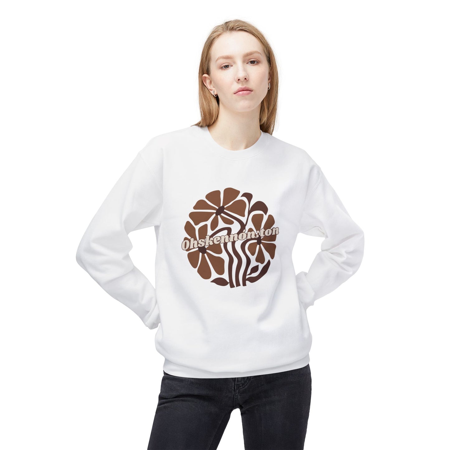 "Ohskennon:ton/Deer" Clan Unisex Fleece Crewneck Sweatshirt