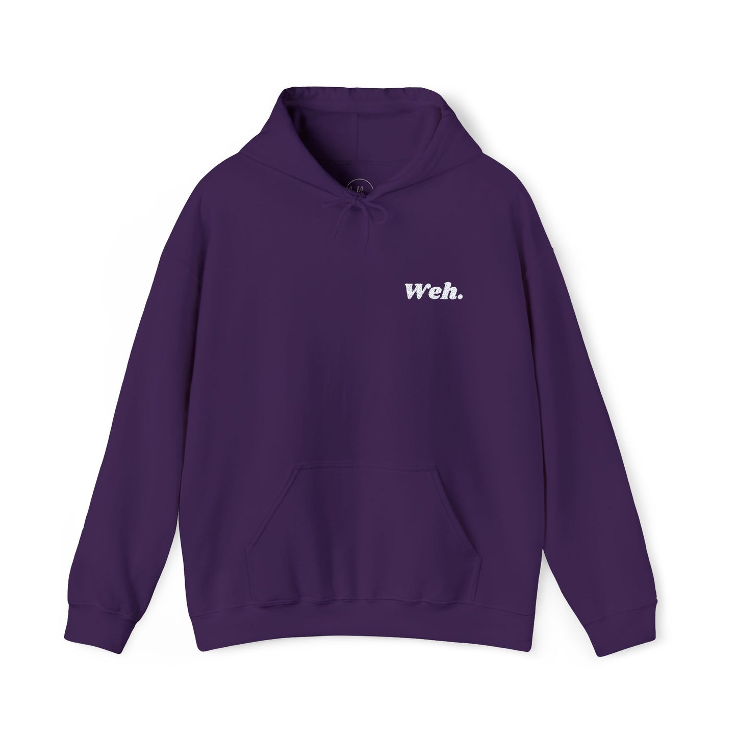 Embroidered "Weh." Unisex Hoodie (Black/colors)