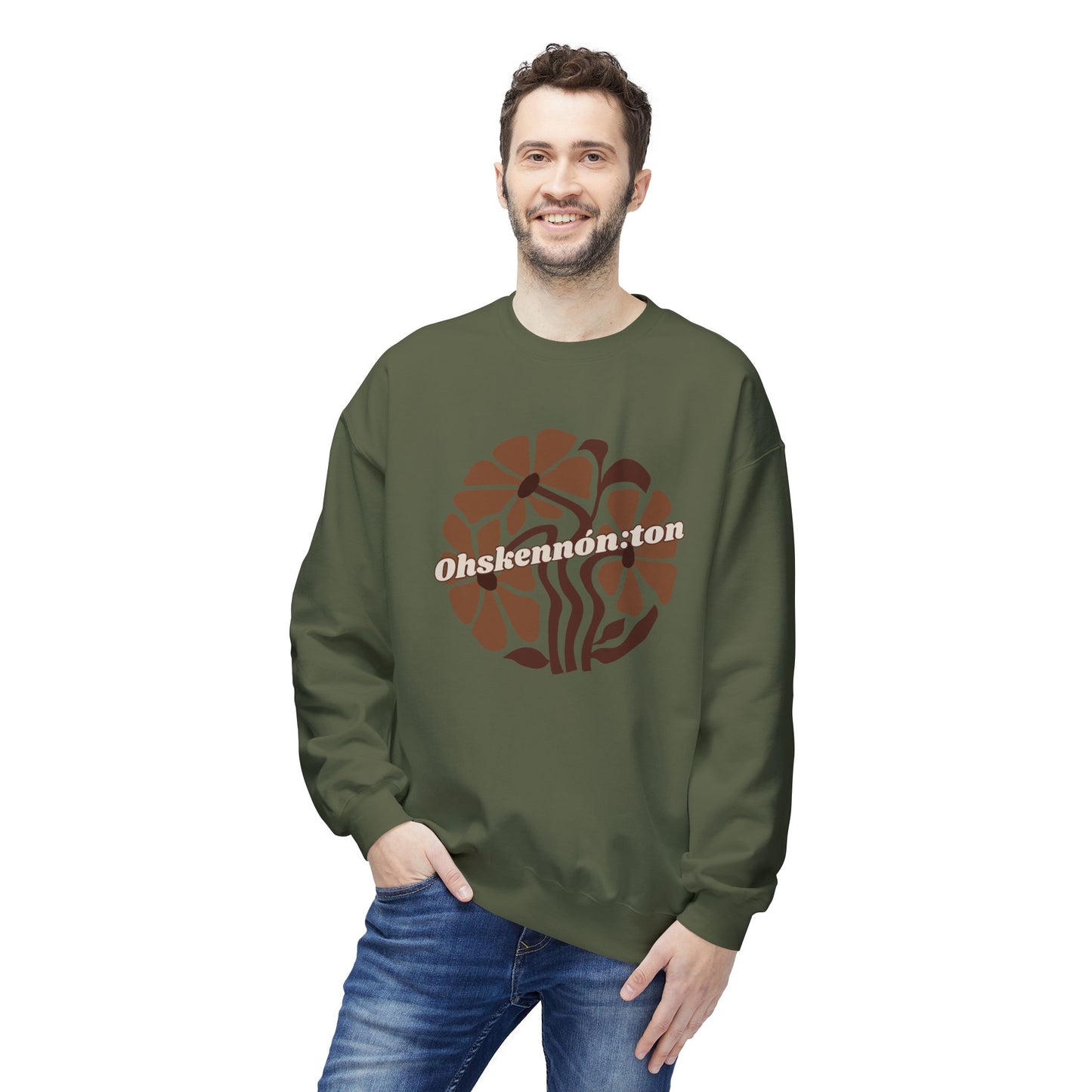 "Ohskennon:ton/Deer" Clan Unisex Fleece Crewneck Sweatshirt