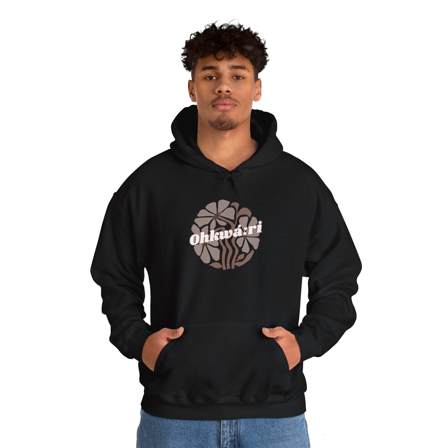 "Ohkwa:ri/Bear" Unisex Heavy Blend™ Hooded Sweatshirt