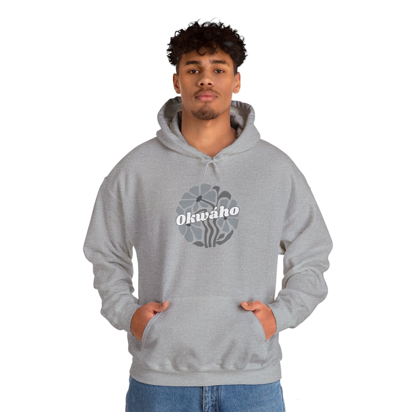 "Okwaho/Wolf" Unisex Heavy Blend™ Hooded Sweatshirt